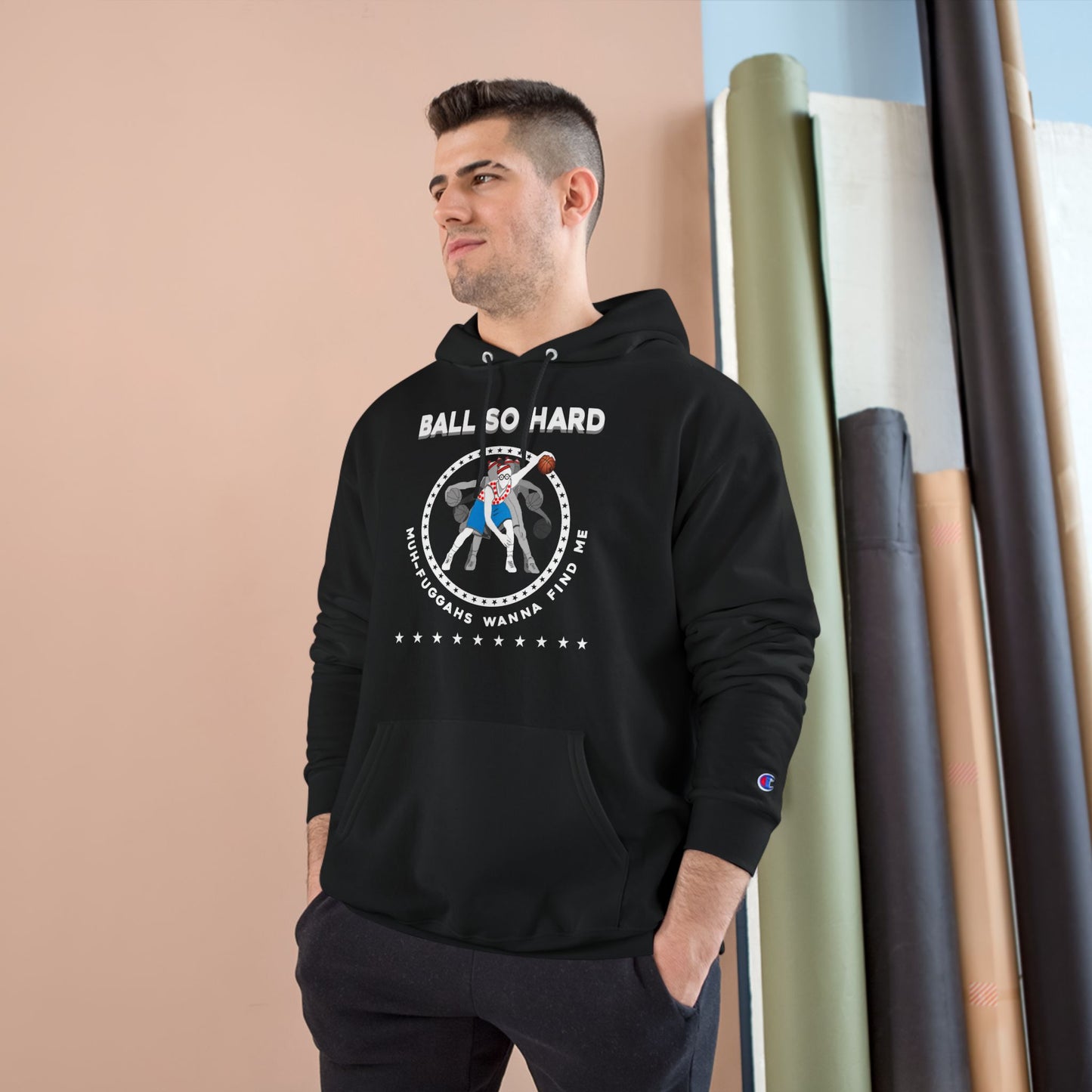 Ball so hard Champion Hoodie