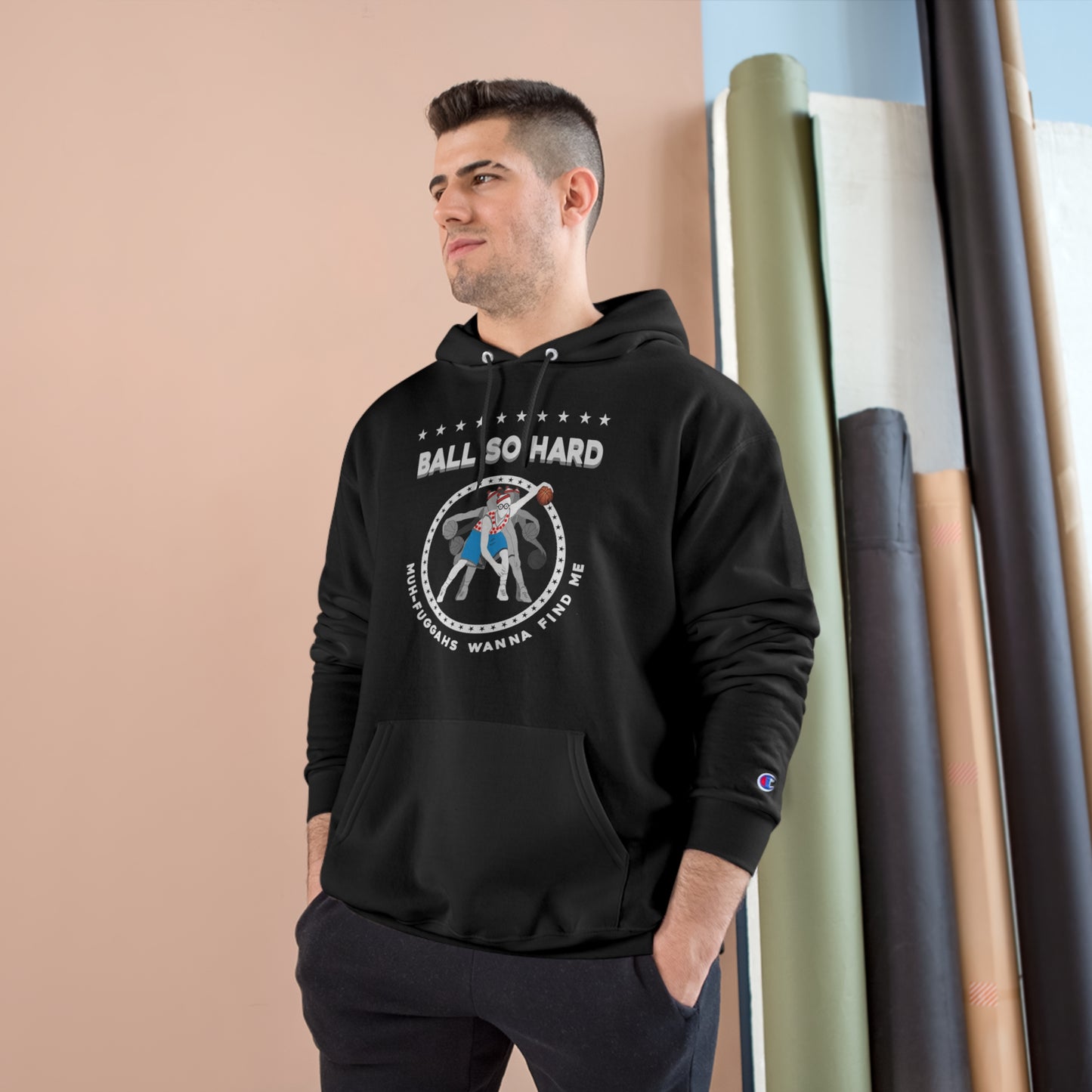 Ball so hard Champion Hoodie