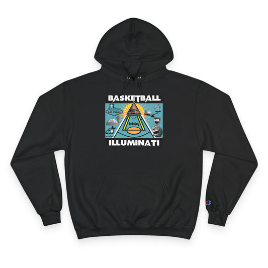 Basketball Illuminati Hoodie — Graphic Sports Conspiracy Pullover